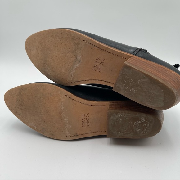 Frye and Co. Women's 10 Black Suede & Leather Rubie Zip Ankle Boots Western - Picture 5 of 14